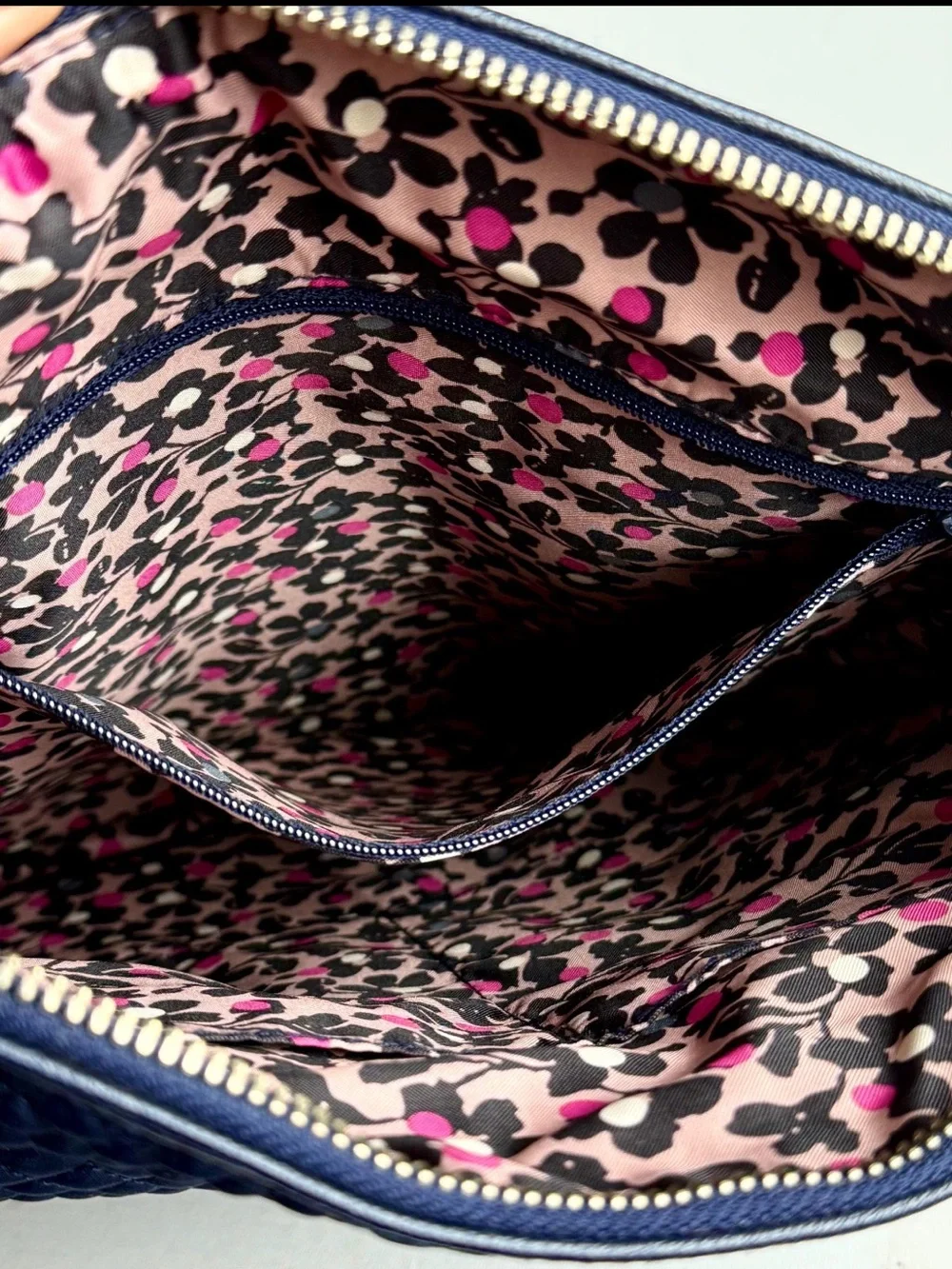 Vera Bradley Quilted Black Mailbag Messenger